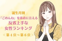 【誕生月別】「ごめんね」を素直に言える♡反省上手な女性ランキング＜第４位〜第６位＞