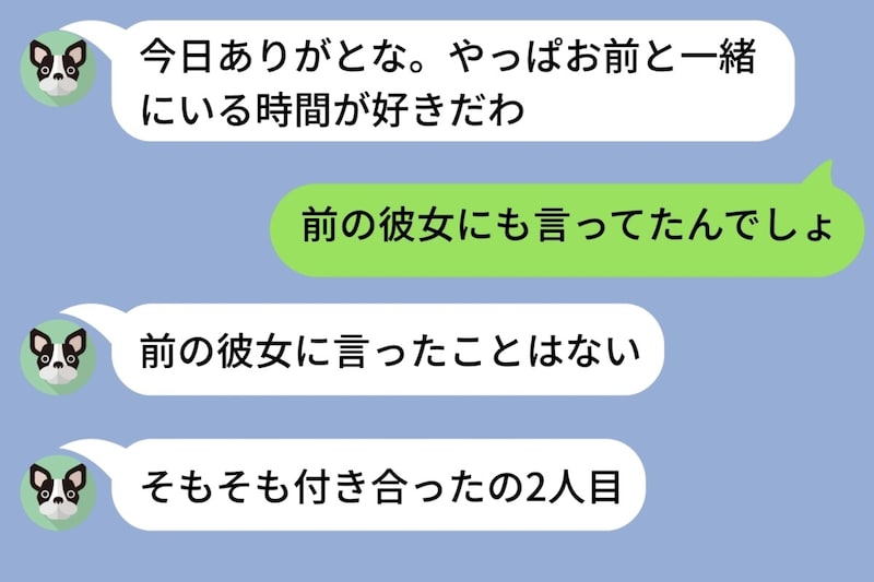「前の彼女にも言ってたんでしょ」と返した夜→彼の正直な答えにそっちのほうがショックだった
