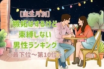 【誕生月別】嫉妬はするけど束縛しない男性ランキング＜最下位～第１０位＞