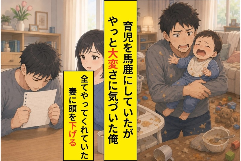 「育児なんて誰でもできるだろ」と笑っていた僕が、たった1日のワンオペで妻に頭を下げた話