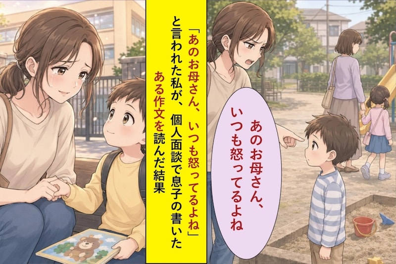 「あのお母さん、いつも怒ってるよね」と噂されていた私→子供の担任が教えてくれたこと