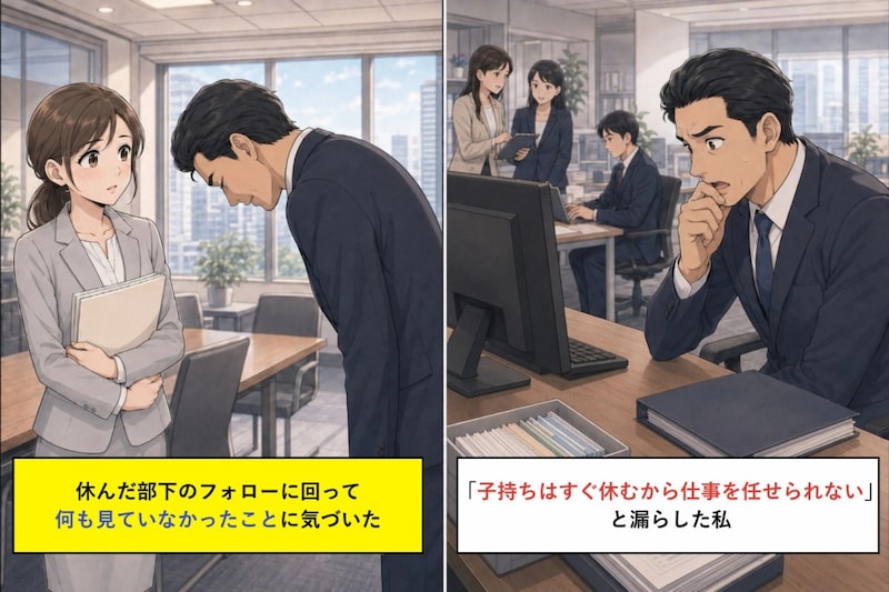 「子持ちはすぐ休むから仕事を任せられない」と漏らした私が、休んだ部下のフォローに回って気づいたこと