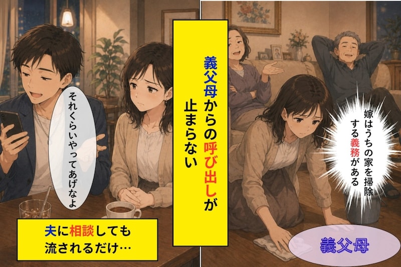 週末ごとに届く義実家からの『そろそろ顔出して』『嫁はうちの家を掃除する義務がある』に疲弊…→夫に相談して返ってきた一言で限界に