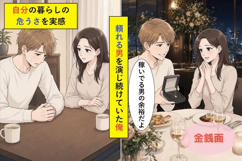 「稼いでる男の余裕だよ」と笑っていた僕→彼女に貯金額を聞かれて顔が引きつった