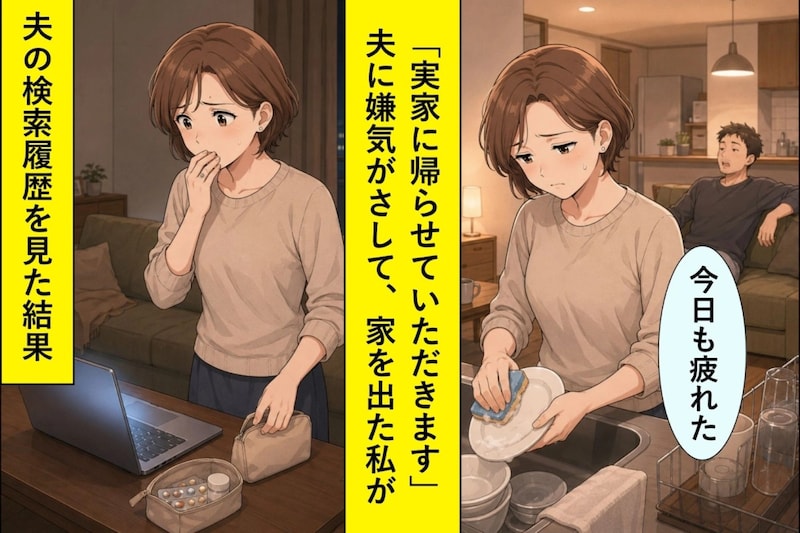 『実家に帰らせていただきます』と家を出た妻→夫のパソコンに残された『検索履歴』