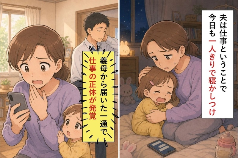 「仕事の付き合いだから」と朝帰りした夫→義母から届いた一通のメッセージで嘘が崩れた