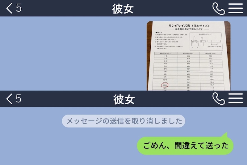 内緒で測った彼女の指輪のサイズを、間違えて本人に送ってしまった。僕が台無しにしかけた話