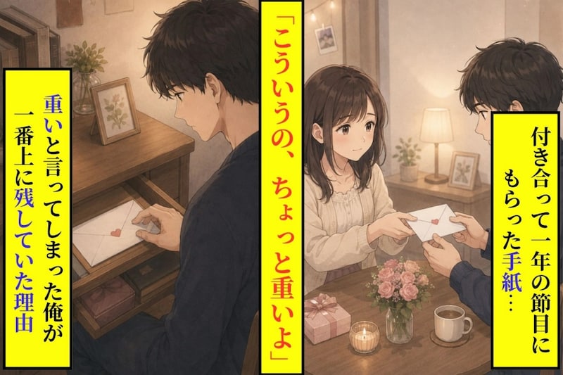 重いと言ってしまった彼女の手紙を、俺が引き出しの一番上に残していた理由