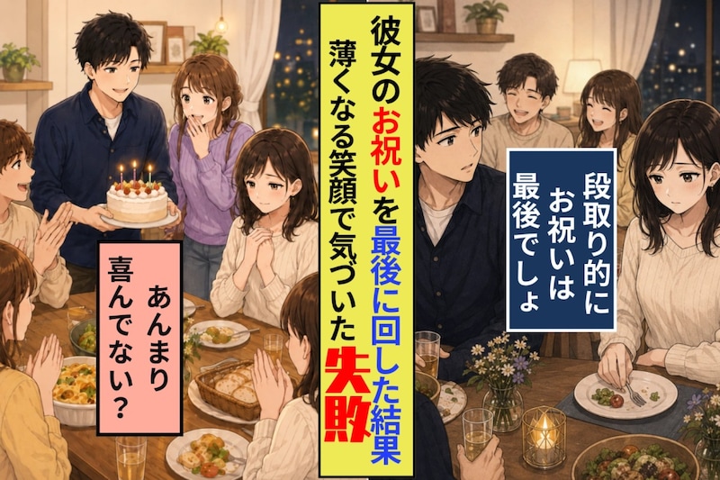 彼女のお祝いだけ最後まで取っておいた僕が、薄くなる笑顔で気づいた失敗
