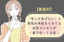 【星座別】「守ってあげたい」と男性の本能をくすぐる女性ランキング＜最下位～１０位＞