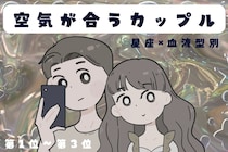 【星座×血液型別】お喋りもダンマリも楽しい♡ラ空気が合うカップルンキング＜第１位〜第３位＞