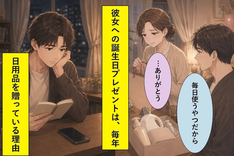 彼女の誕生日に毎年日用品を贈ってきた俺の理由