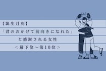 【誕生月別】「君のおかげで前向きになれた」と感謝される女性ランキング＜最下位～第１０位＞