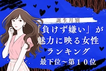【誕生月別】負けず嫌いで魅力的な女性ランキング＜最下位～第１０位＞