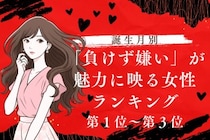 【誕生月別】負けず嫌いで魅力的な女性ランキング＜第１位～第３位＞