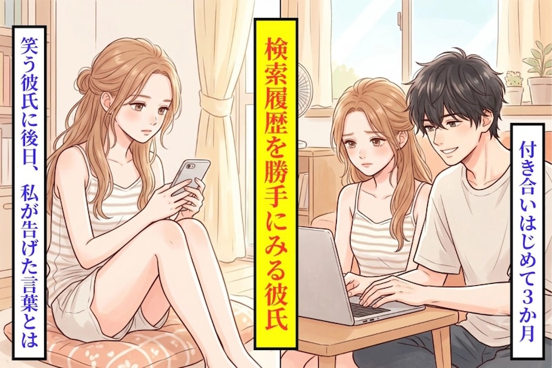 貸したPCの履歴を見た彼。3か月後の私の答え