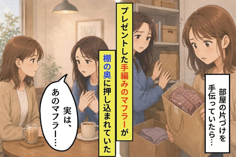 「ごめん、まだ使えてなくて」開けられないままの手編みのマフラーと、友人が隠していたこと