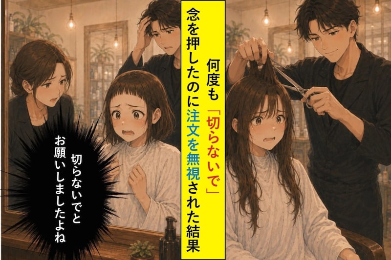 「前髪は切らないでください」と念を押したのに→鏡を見た私が固まった瞬間、美容師が口にした信じられない言葉