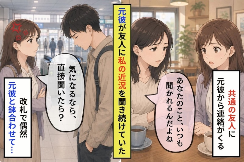 別れた元彼が、友人に私の近況を数か月聞き続けていた、改札前で鉢合わせた日、私が本人に言った一言