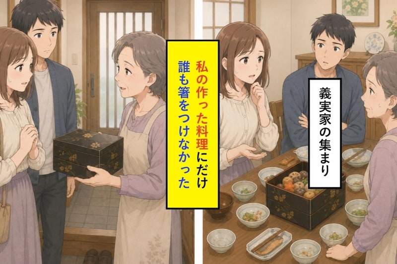 義実家の集まりで、私の作った料理にだけ誰も箸をつけなかった理由