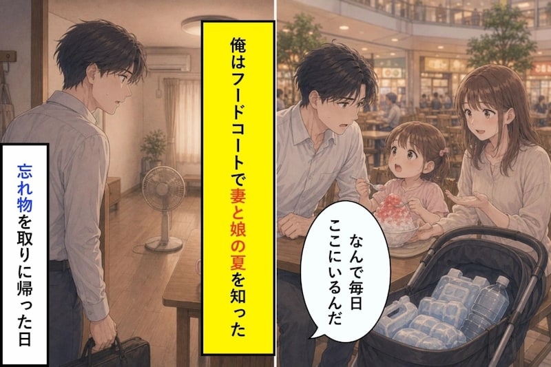 「おうちあついから、ここがいいの」フードコートで知った妻と娘の夏