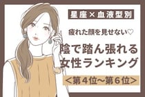 【星座×血液型別】疲れた顔を見せない♡陰で踏ん張れる女性ランキング＜第４位〜第６位＞