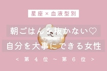 【星座×血液型別】朝ごはんを抜かない♡自分を大事にできる女性ランキング＜第４位〜第６位＞