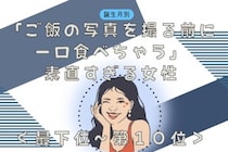 【誕生月別】「ご飯の写真を撮る前に一口食べちゃう」素直すぎる女性ランキング＜最下位～第１０位＞