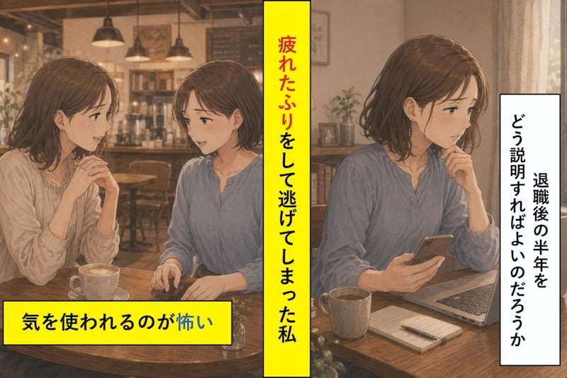 ３年ぶりの友人へ近況を言えず、数日後に送れた短いメッセージ