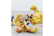 マッスルムキムキ猫の置物で金運もマッスルしよう！