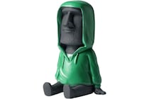 フーディー×モアイ＝最強！　無言の癒やし系スマホスタンド