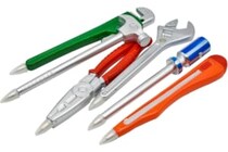 ハンマー？スパナ？　いいえ、全部ボールペンです。