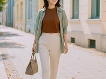 軽やかなのに秋っぽい！洒落感UPも“おば見え”防止も叶う【秋の鉄板アイテム】３選