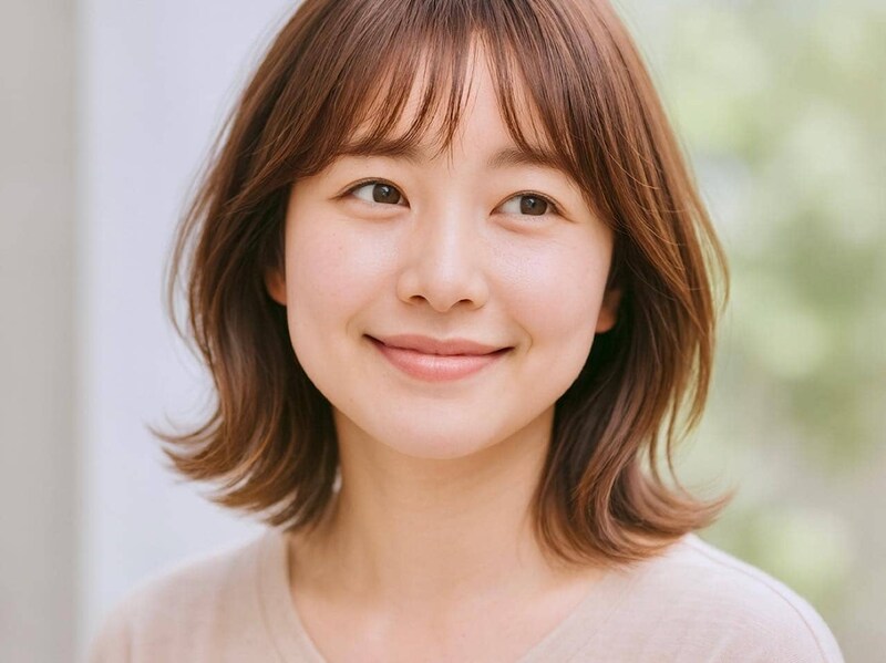 【前髪・レイヤー・長さ】丸顔さん必見!小顔に見せる「黄金バランスヘア」完全ガイド