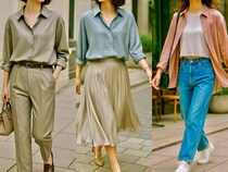 ツヤと抜け感で“おしゃれ美人”に。大人の最旬こなれコーデは【とろみシャツ】を主役に