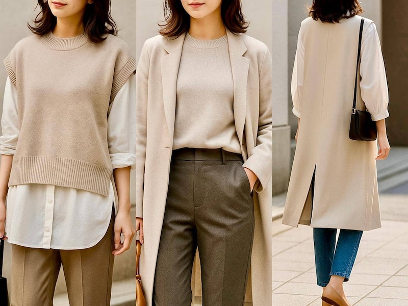 ぽっちゃり体型でも“細見え”！印象スッキリ＆若見えする大人の「重ね着コーデテク」