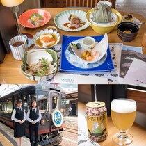 レストラン列車「丹後くろまつ号」で羽衣天女伝説をテーマにしたランチコースと日本海の絶景を満喫