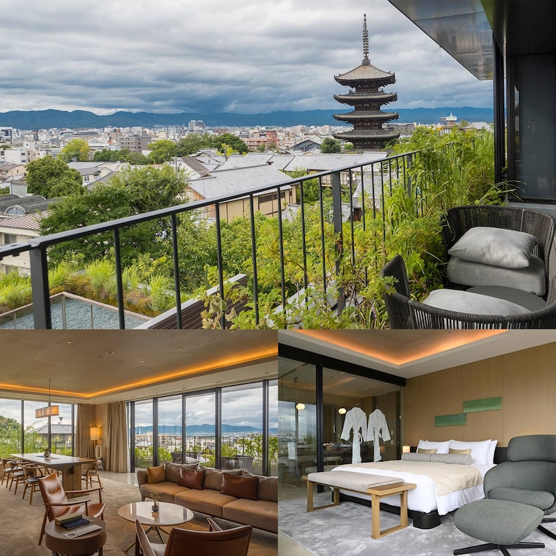 客室から絶景。八坂の塔を独占できる特別感。【ザ･ホテル青龍 京都清水】のテラス付スイートルーム