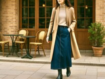 昔のままだと“おば見え”。再流行の「デニムスカート」は【ゆるAライン】が正解です