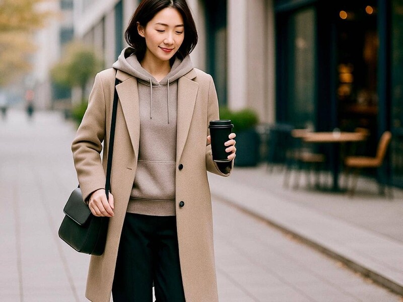 昔のままだと“おば見え”。大人世代の「パーカー」は【短め丈×コンパクト】が正解です