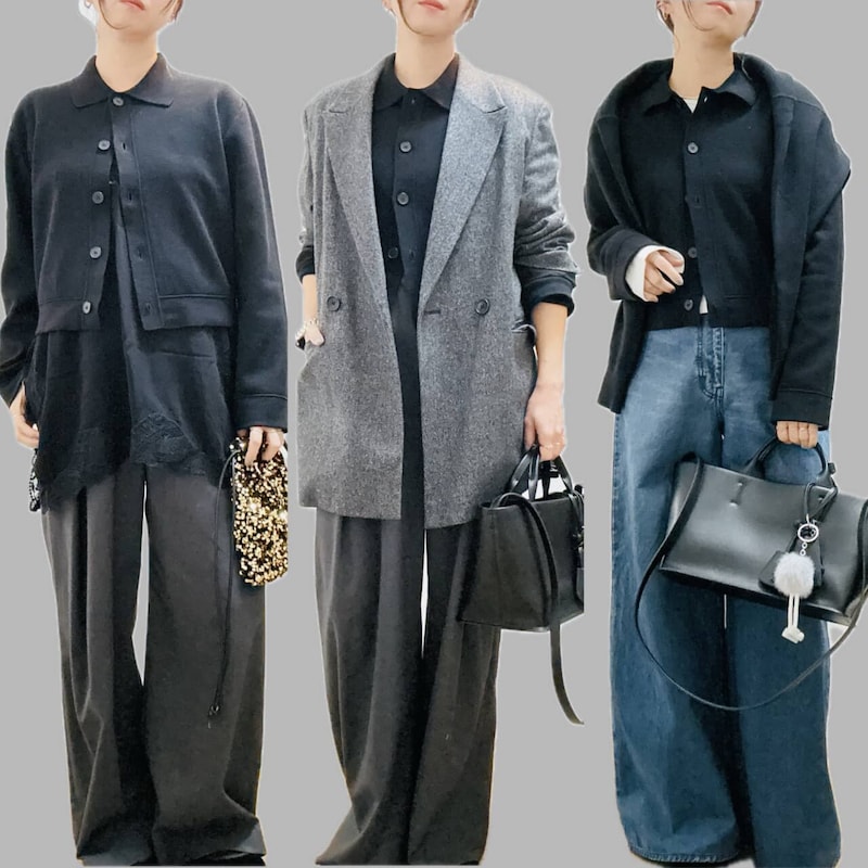 《GU》着るだけで“今どき上品”。大人の冬コーデを格上げする【襟付きニット】の最旬バランス