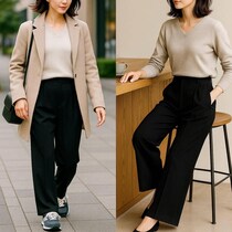 昔のままだと“おば見え”。今冬の「黒パンツ」は【とろみ素材×落ち感シルエット】が正解です