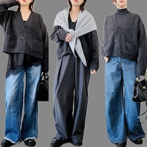 【ユニクロ】冬コーデが即アカ抜け。「ショート丈ニットカーデ」で楽しむ大人のレイヤード術