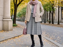 “おば見え防止”と“若見え”を両立！40代からの「黒タイツ」コーデテク