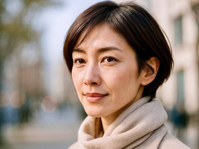 冬髪の重さを軽やかに。コート・マフラーに映える大人の“首元スッキリ”最旬ショートヘア