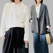 【GU】冬の“きちんと見え”が１枚で叶う。40代の手持ち服を格上げする「ポロニット」活用術