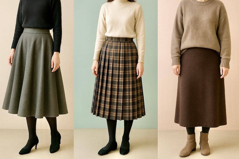 おしゃれのつもりが“おば見え”に？今すぐやめたい『時代遅れの冬のスカートコーデ』３選
