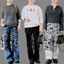 年始の“普段見え”が一気に解決！40代からのスウェット＆デニムが上品に変わる「レース１点足しテク」