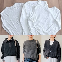 １枚で暖かく“重たく見えない”。【ユニクロ＆GU】40代の冬コーデ着膨れ対策に「白インナー」３選