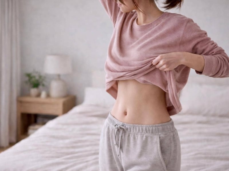 腰のもたつきは“伸ばして整える”がカギ。１日１セット【くびれ印象を立て直す】簡単ポーズ